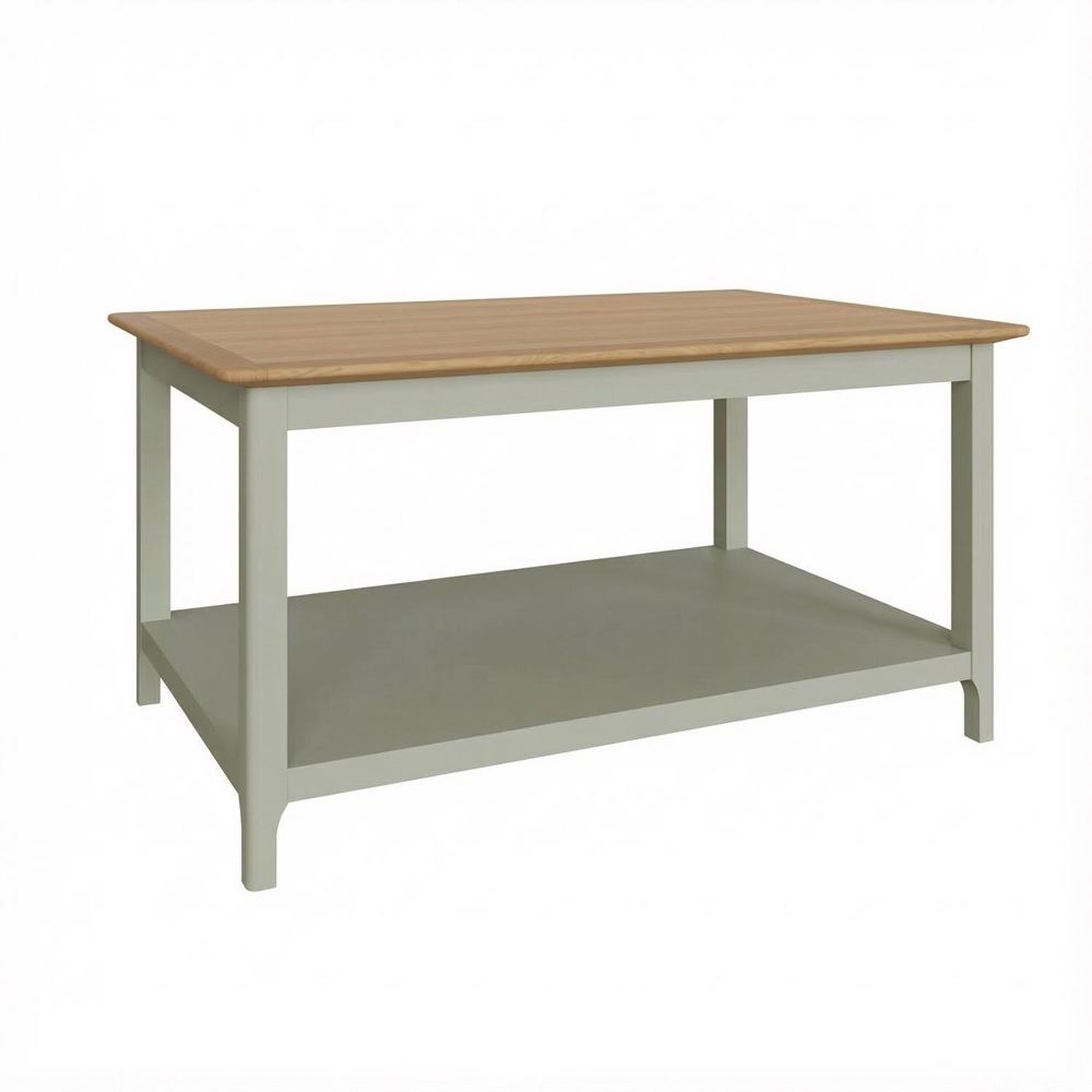 FWStyle Taberno Sage Green and Oak Coffee Table Image 5