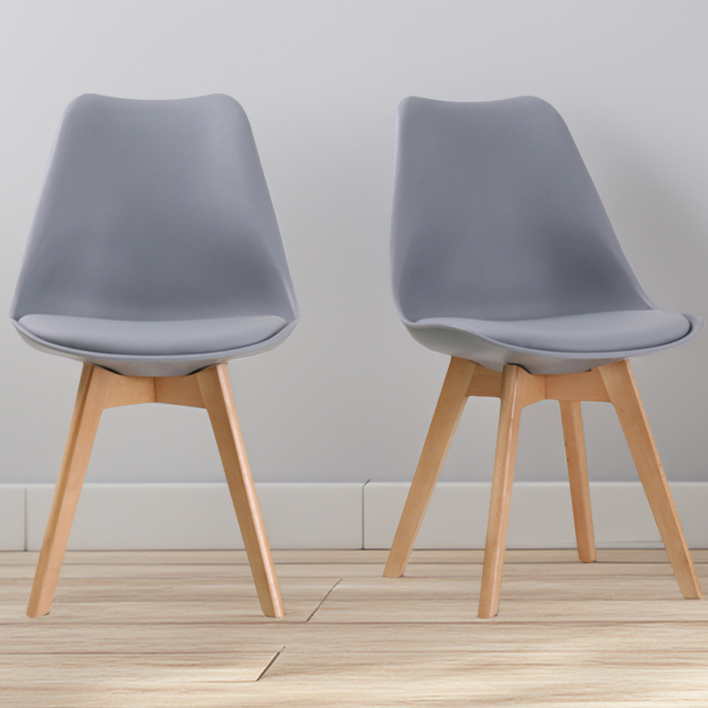 Louvre Set of 2 Grey Dining Chair Image 1