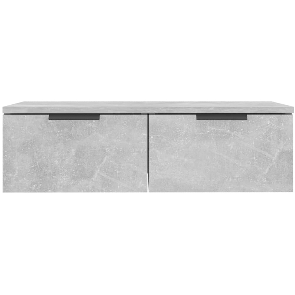 vidaXL 2 Drawer Concrete Grey Wall Cabinet Set of 2 Image 8