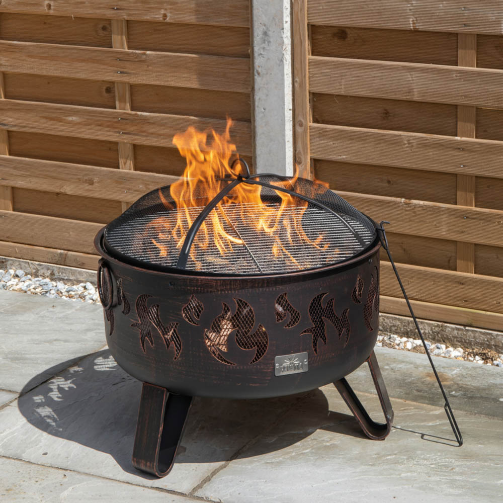 Samuel Alexander Black Steel Fuego Deepbowl Outdoor Fire Pit 60cm Image 4