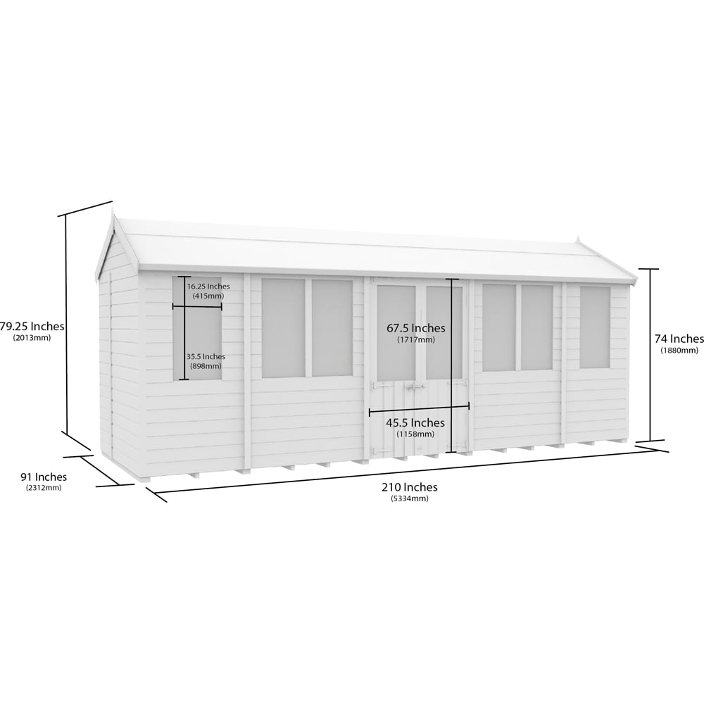 DIY Sheds 18 x 8ft Tongue and Groove Timber Apex Summer Garden Shed Image 9