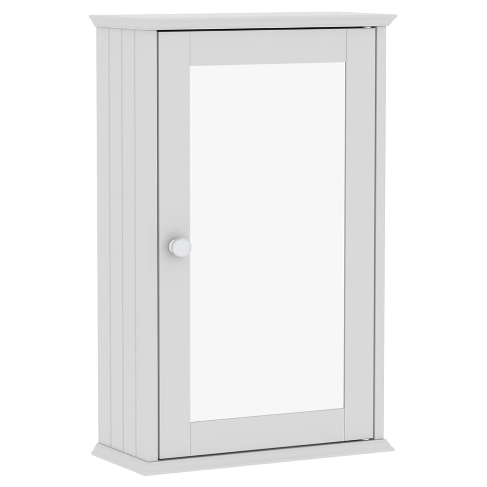 Bath Vida Priano White Single Door Mirror Bathroom Cabinet Image 2