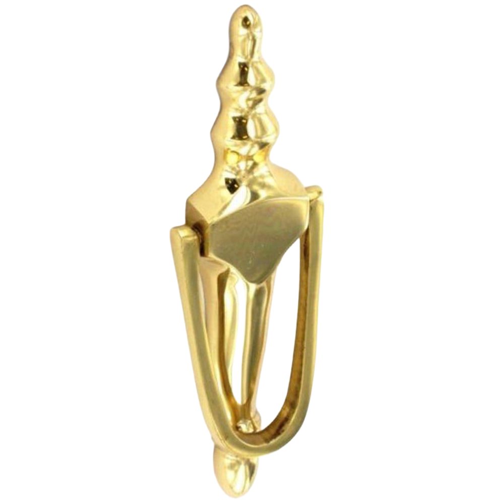 Golden Grace Brass Victorian Securit Slim Urn Front Door Knocker Image
