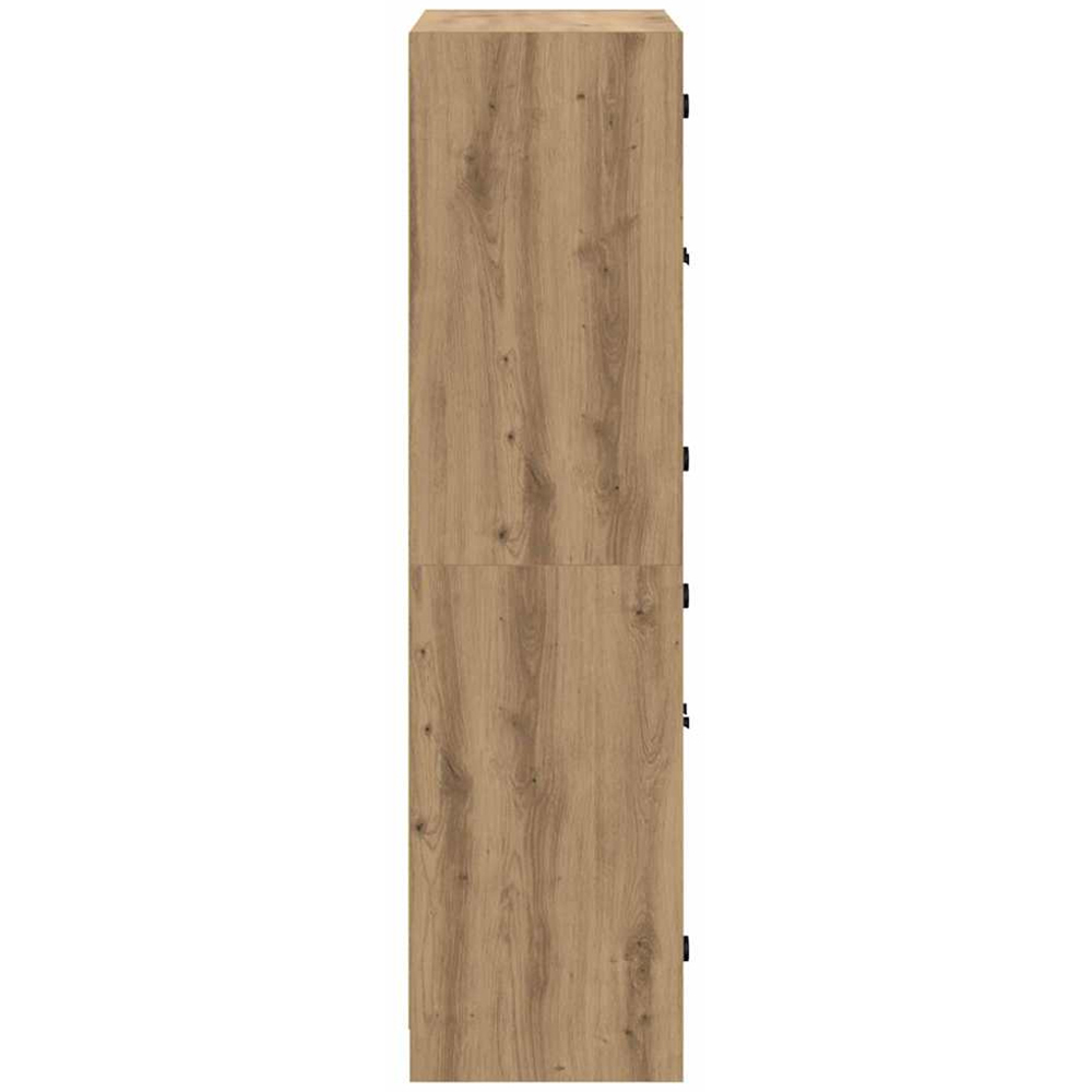 vidaXL 4 Glass Door Artisan Oak Sideboard Image 7