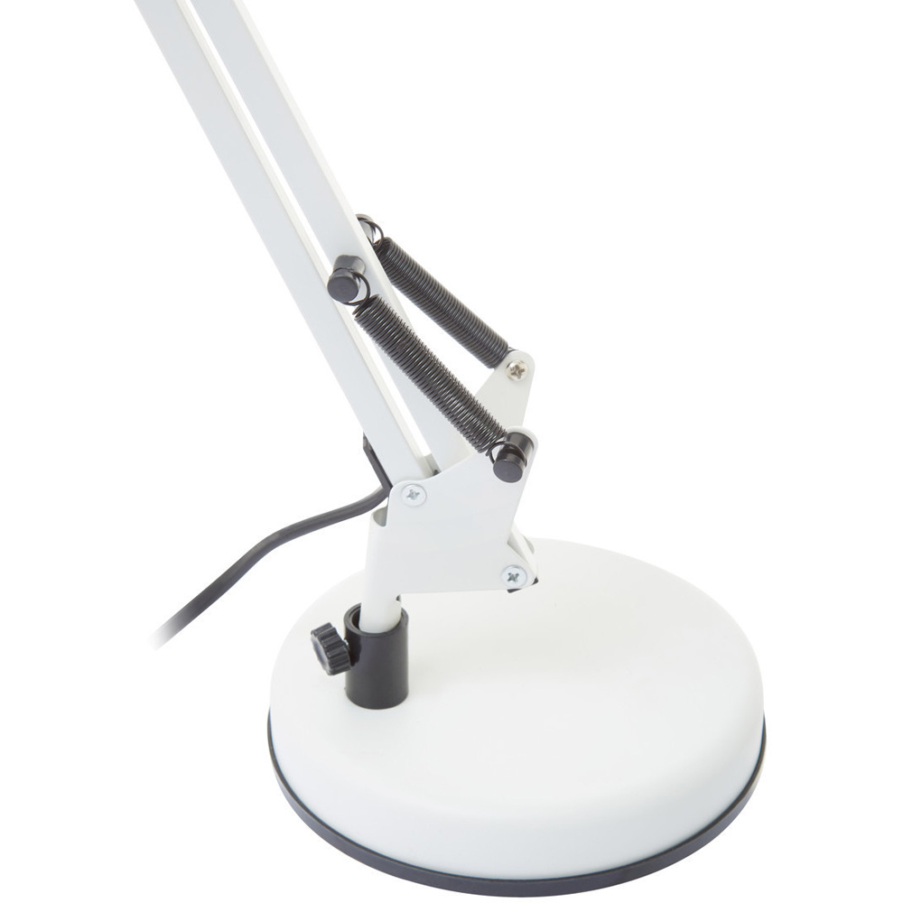 Premier Housewares Studio Matte White Metal Lamp Image 6