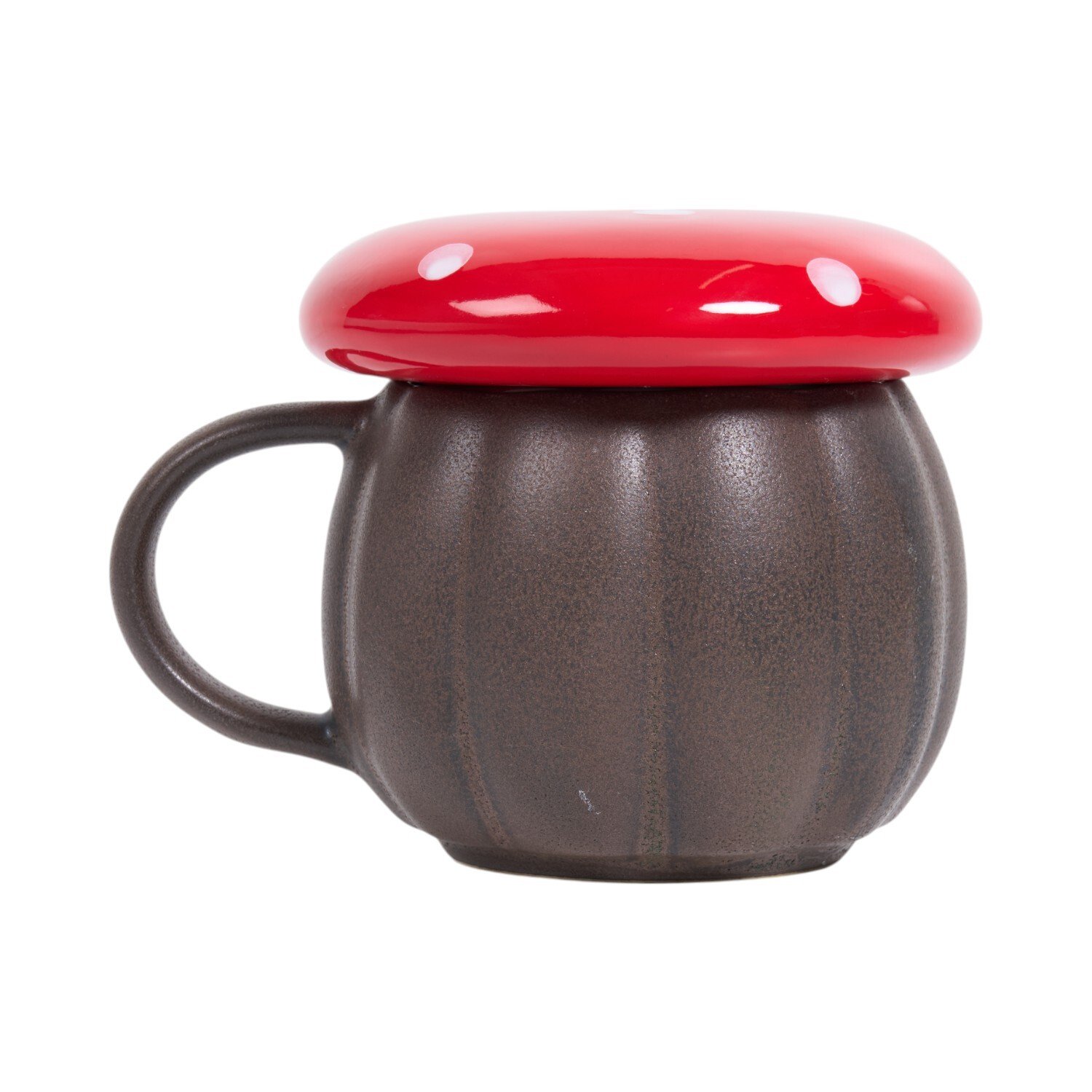 Toadstool Mug Brown and Red Image 1