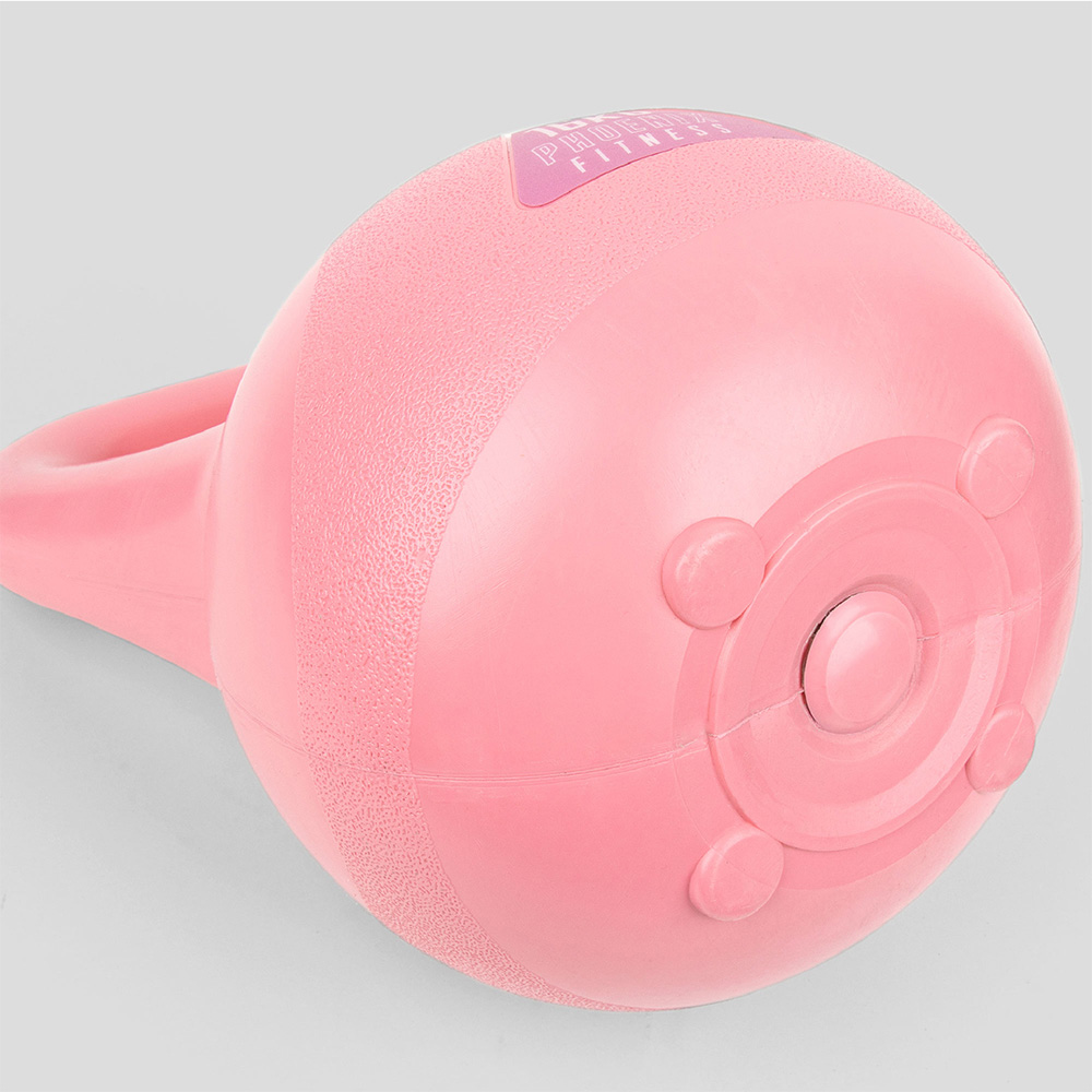Phoenix Fitness Pink Vinyl Kettlebell 12kg Image 2