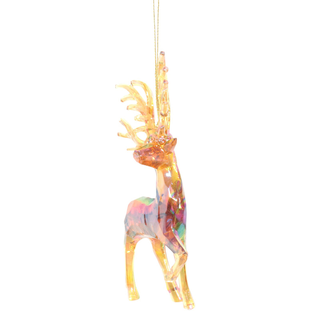 Dark Amber Iridescent Deer Amber Image 7