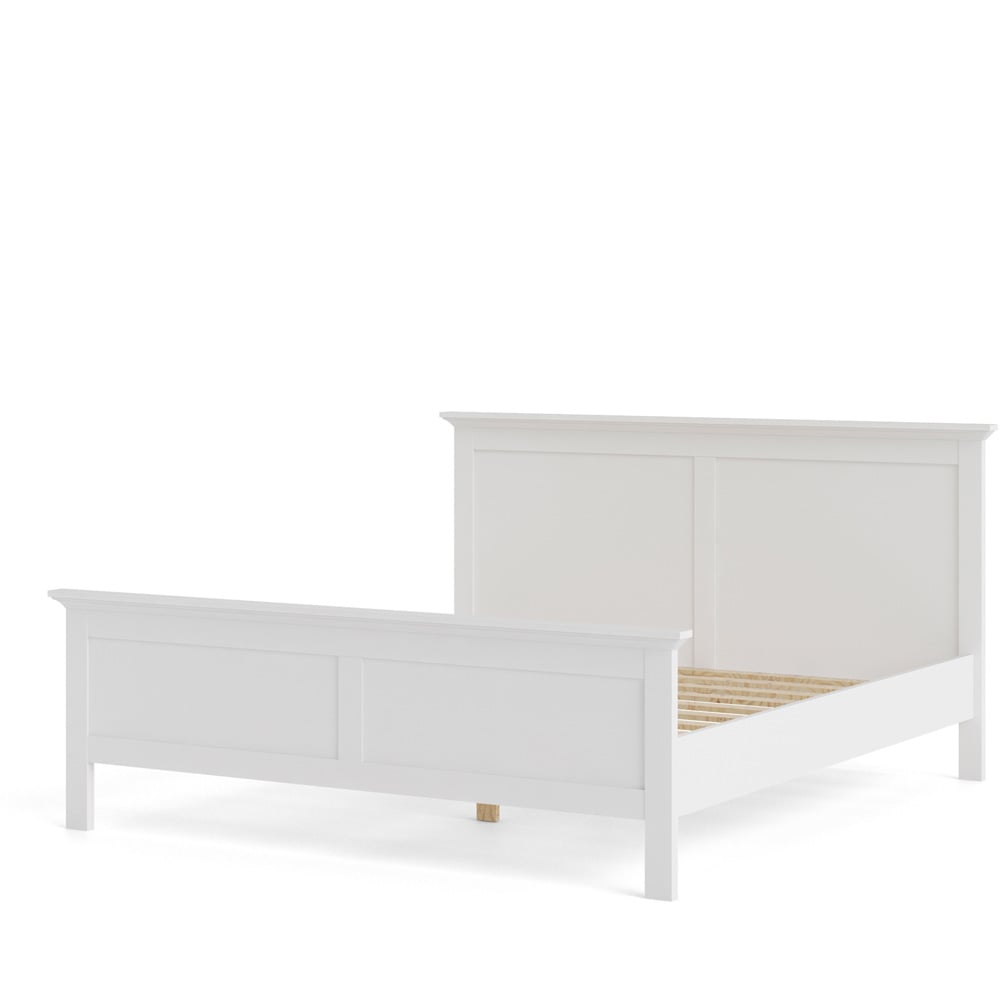 Florence Paris Super King White Wooden Bed Image 4