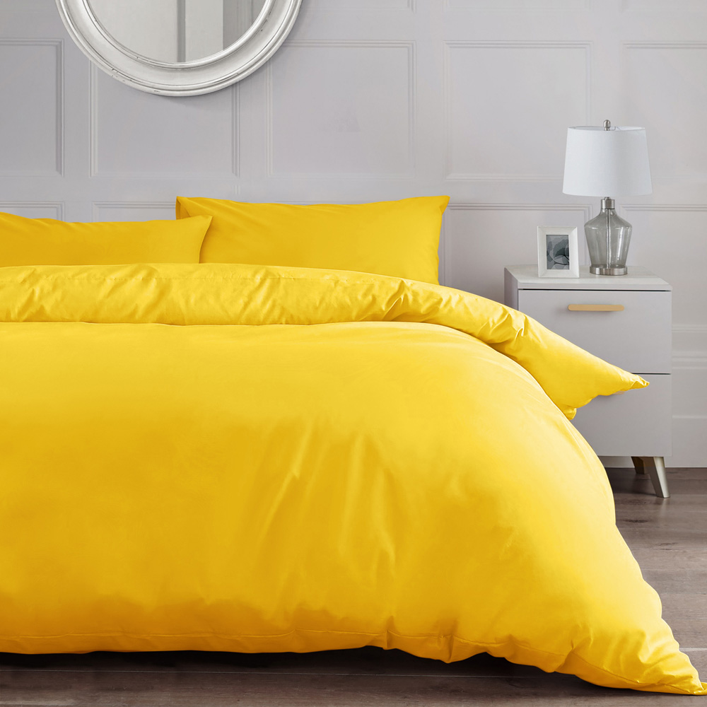 Velosso Double Yellow Plain-Dyed Duvet Cover Set Image