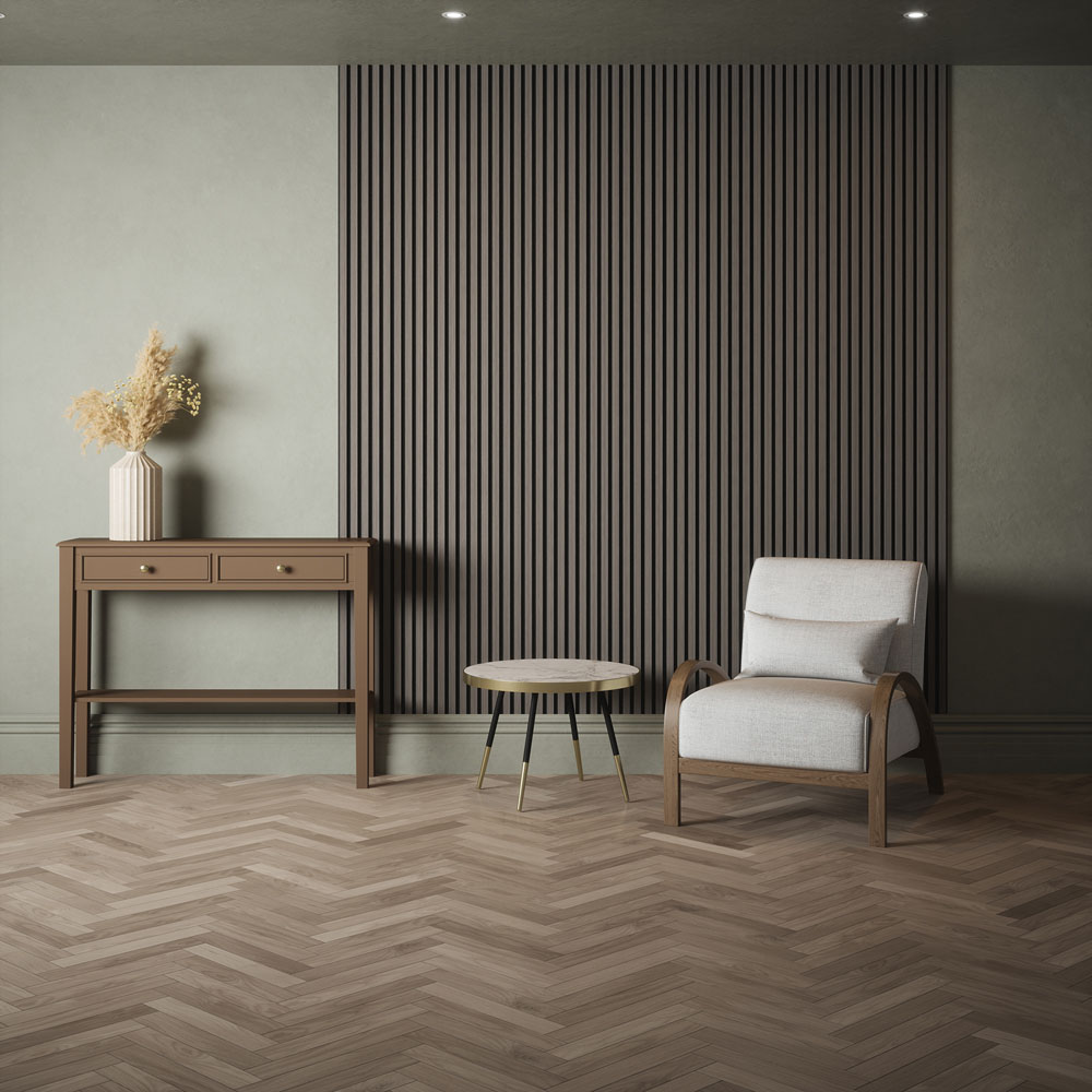 Kraus Easy Living Alder Grey Acoustic Slat Wall Panel 240 x 60cm Image 4