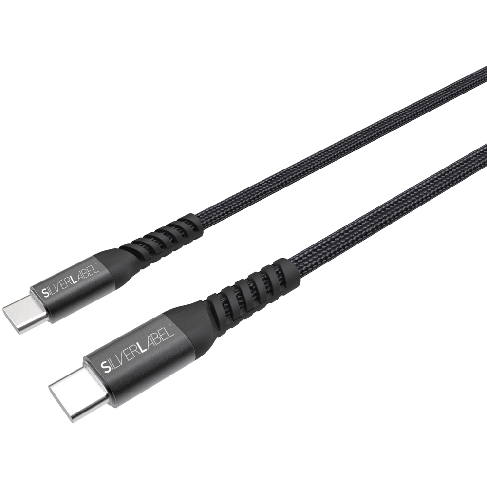 SilverLabel Black Magnetic USB-C to USB-C Cable 1m Image 2