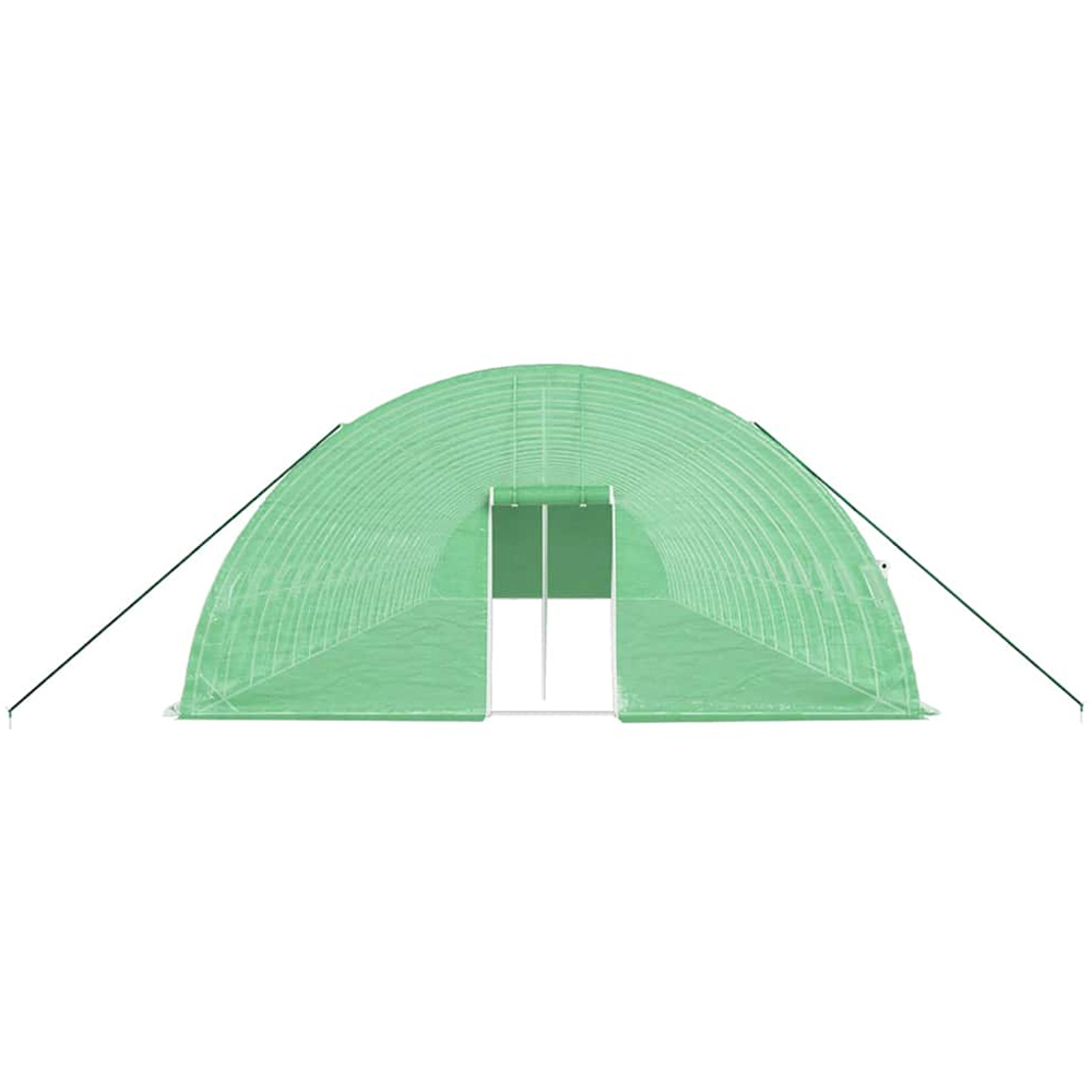 vidaXL Green Polyethylene Galvanised Steel Frame 65.6 x 19.6ft Greenhouse Image 4