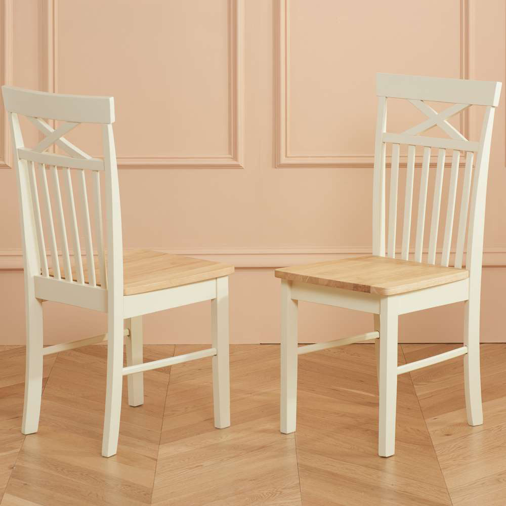 Chatsworth Set of 2 Oak Dining Chair Image 1