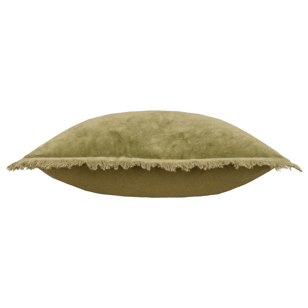 Yard Jaye Moss Velvet Fringed Cushion Image 5