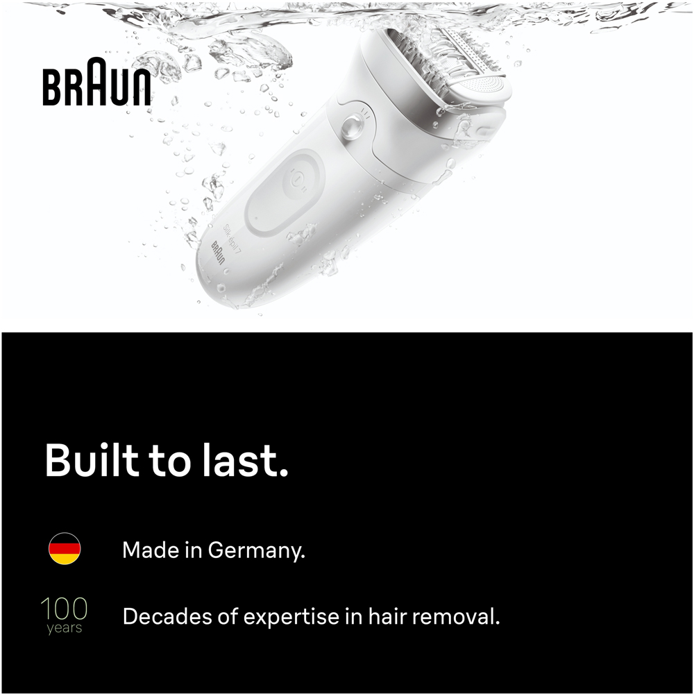 Braun Silk-epil 7 7-030 Wet and Dry Cordless Epilator with Shaver Head and Trimmer Comb Image 5