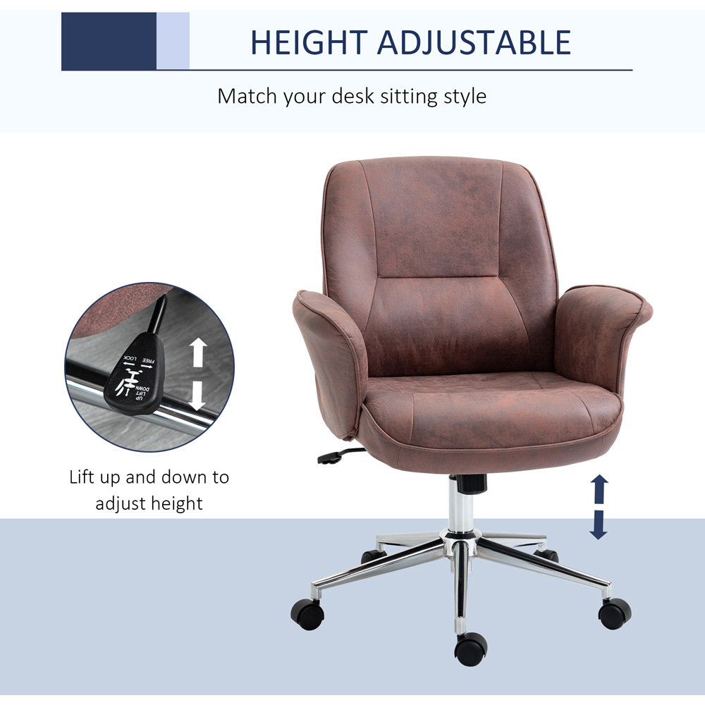 Portland Red Microfibre Swivel Office Chair Image 6