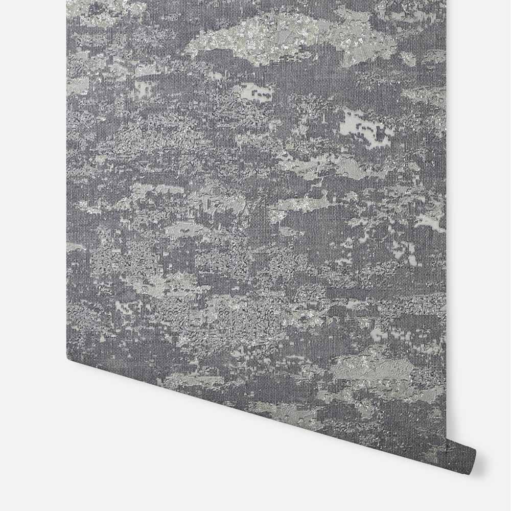 Arthouse Patina Grey and Silver Wallpaper Image 3
