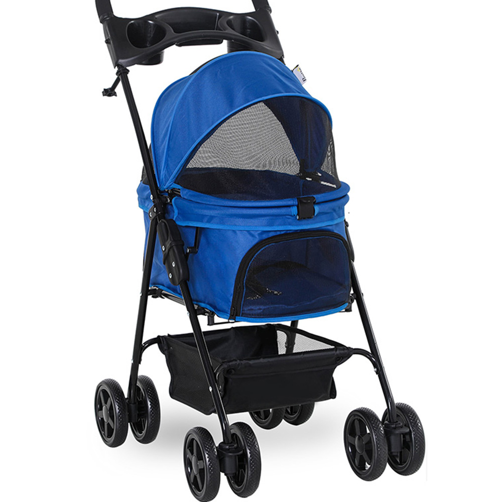 PawHut 4 Wheel Pet Stroller Blue Image 3
