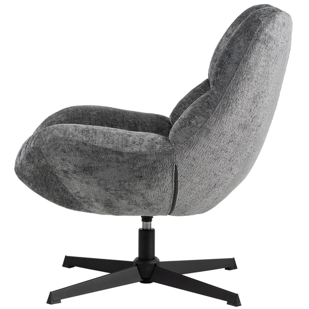 Silverdale Grey Chenille Swivel Accent Chair Image 6