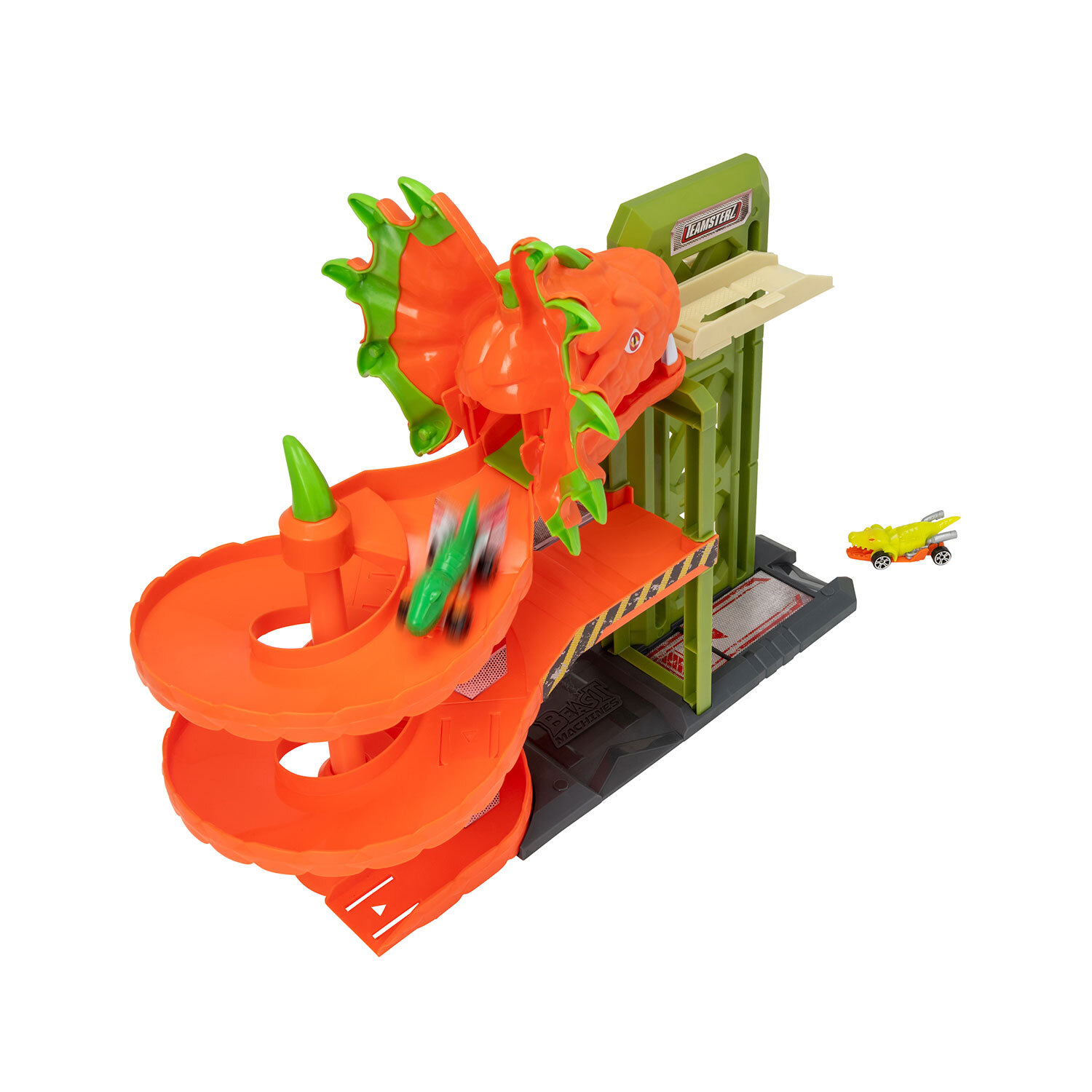 Teamsterz Snake Pit Garage with 2 Cars - Orange Image 6