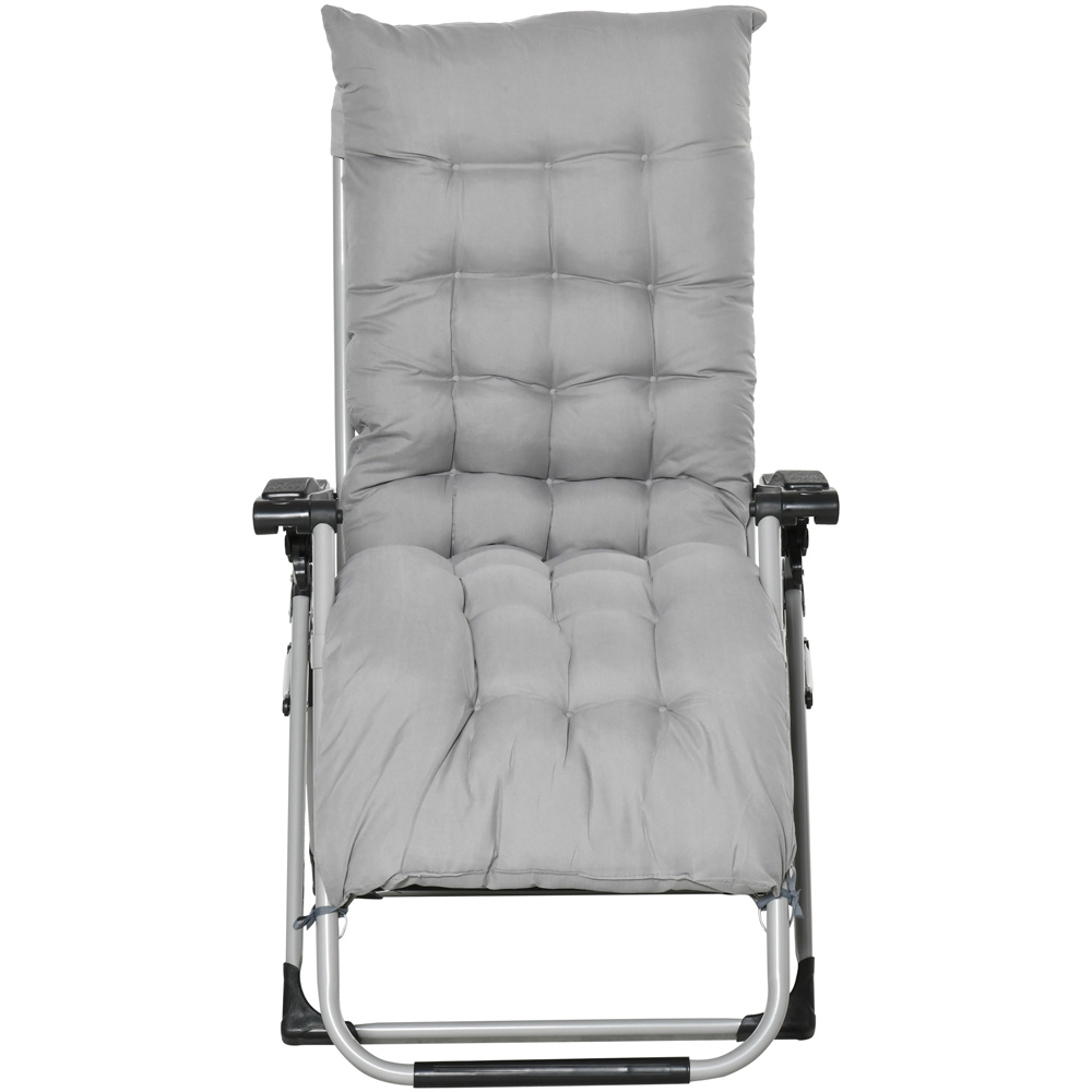 Outsunny Set of 2 Light Grey Zero Gravity Folding Recliner Chair Image 4