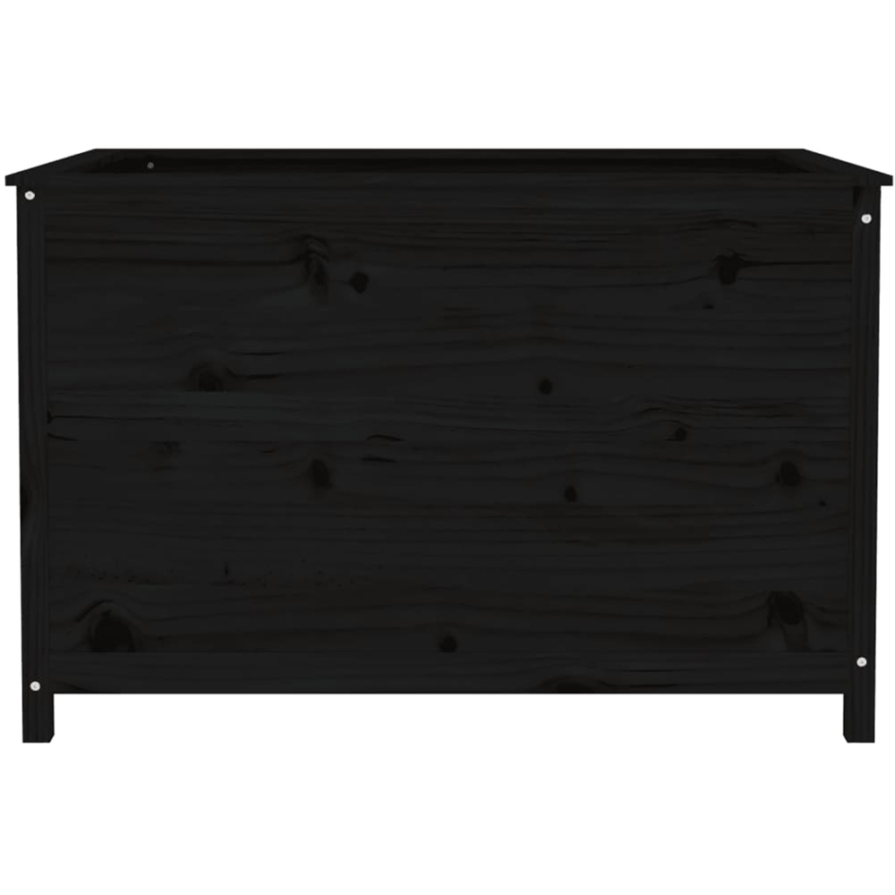 vidaXL Black Solid Pine Wood Raised Garden Planter 78 x 119.5 x 82.5cm Image 4