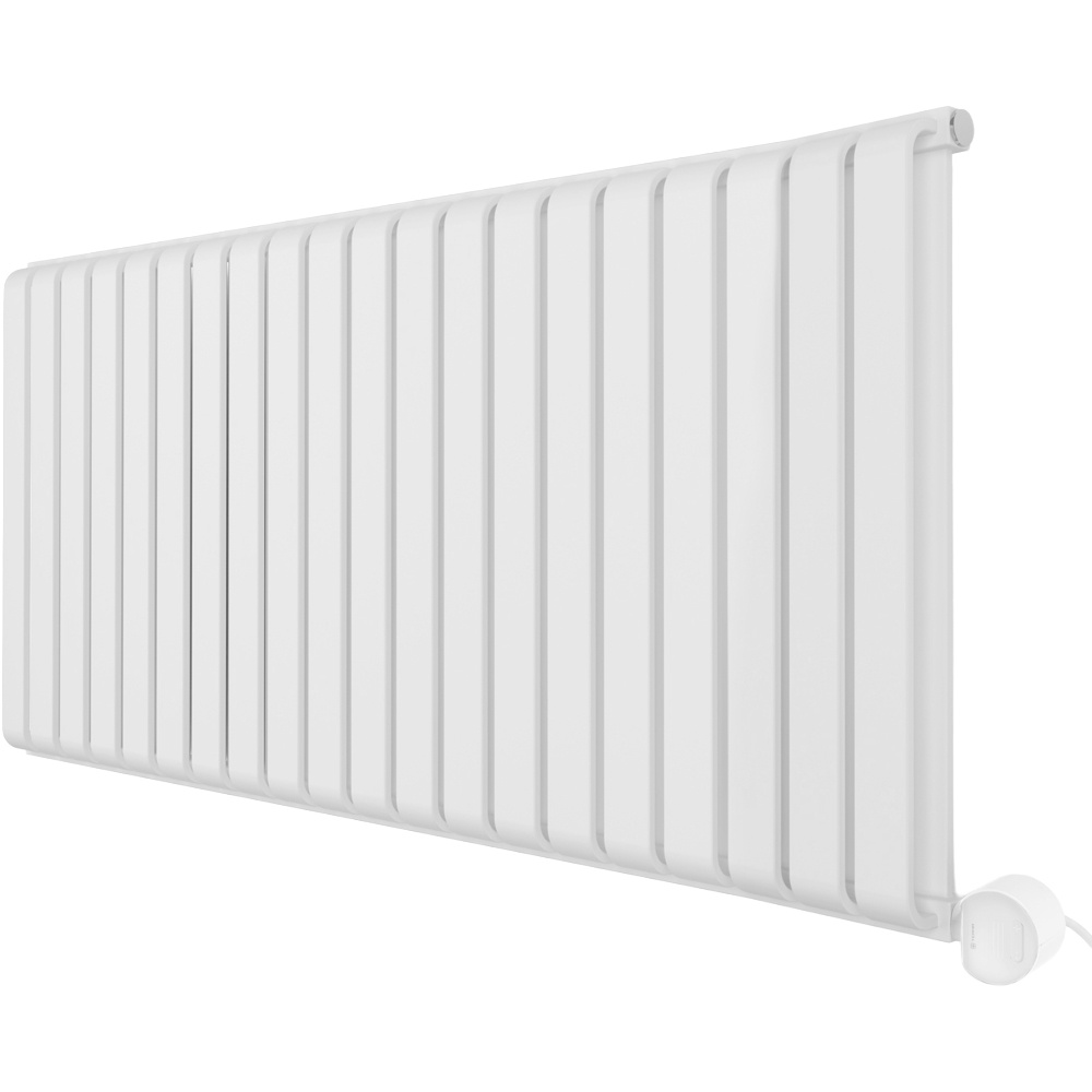Terma Warp-Room E Wi-Fi Matt White Electric Radiator 1500W 630 x 1305mm Image 1