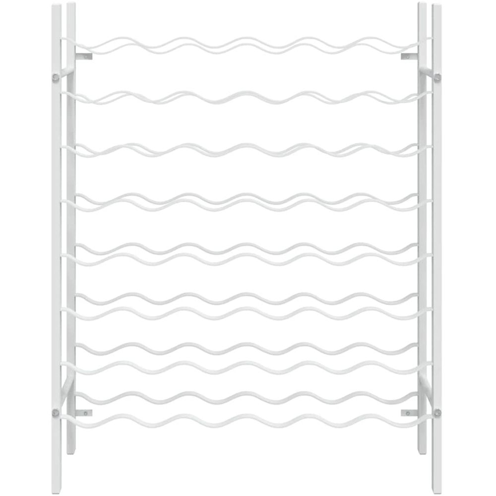 vidaXL 48 Bottle White Freestanding Wine Rack Image 4