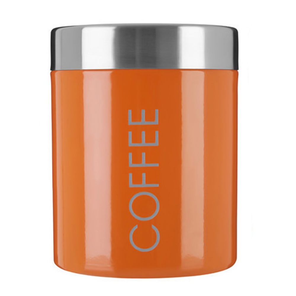 Premier Housewares Orange Enamel Tea Coffee and Sugar Set Image 3
