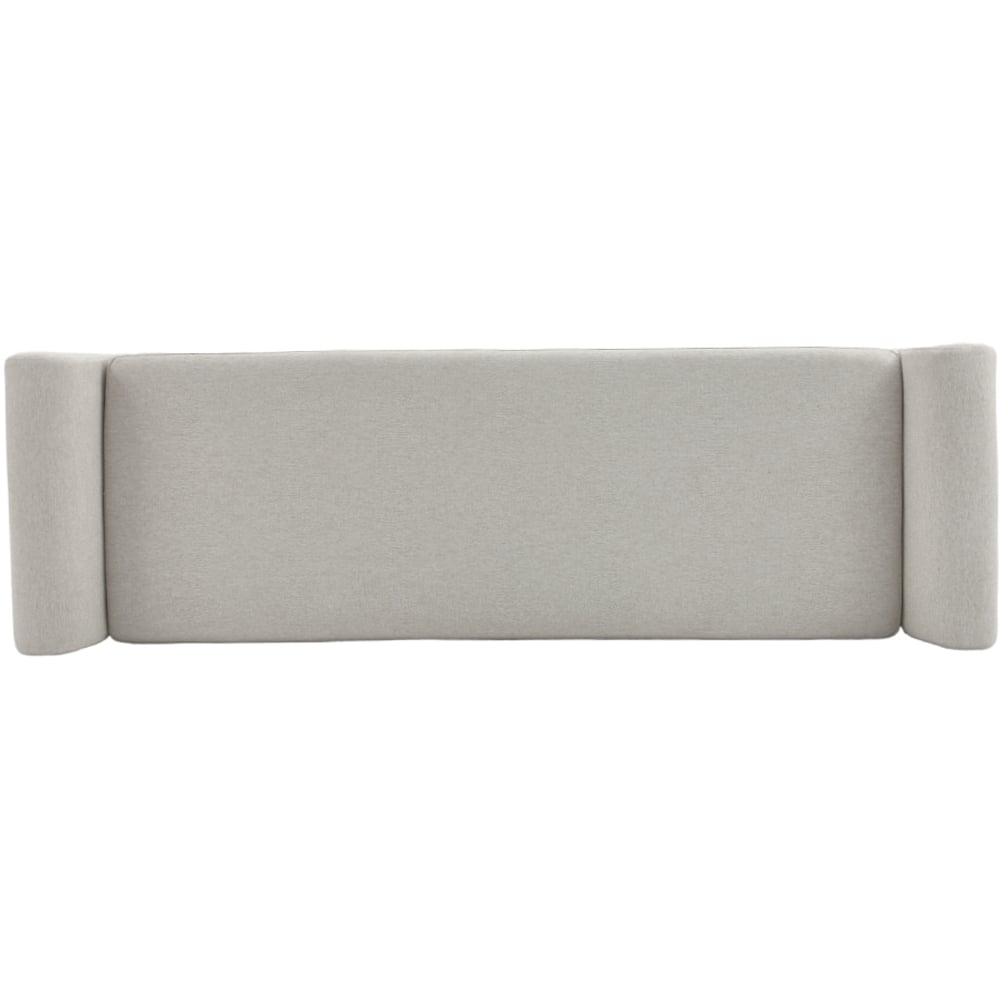 Living and Home Cream Linen Upholstered Storage Bench Image 4