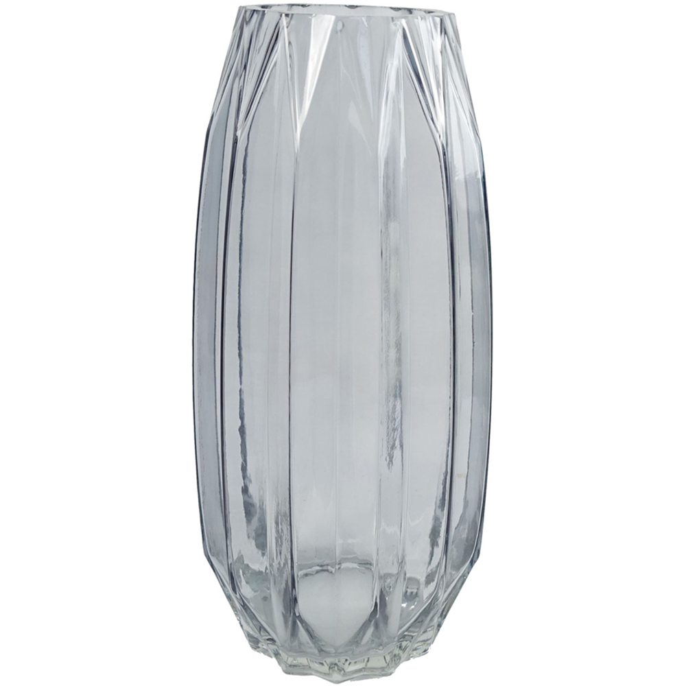 Leaf Clear Contemporary Glass Vase 30cm Image 1