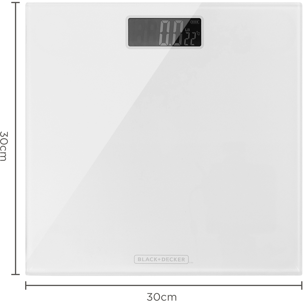 Black + Decker White Bathroom Scale Image 8