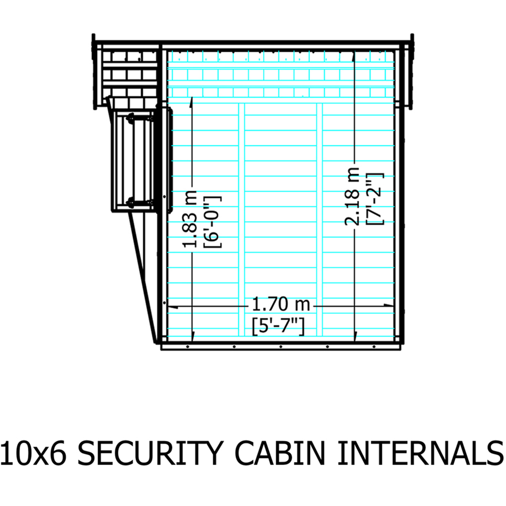 Shire 10 x 6ft Shiplap Style C Security Cabin Apex Garden Shed Image 7