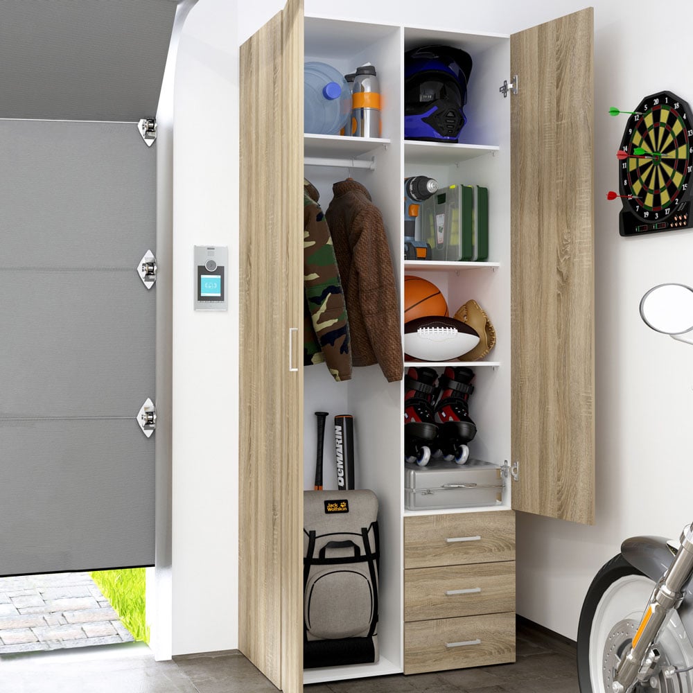 Florence Space 2 Door 3 Drawer Oak Wardrobe Image 5