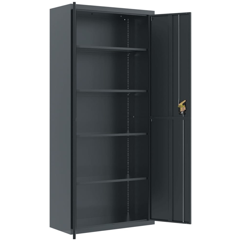 vidaXL 2 Door Anthracite Steel Archive Cabinet Set of 2 Image 7