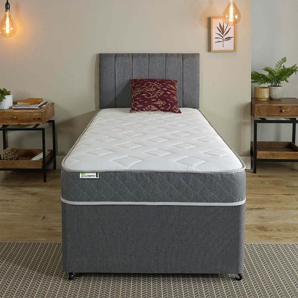 Starlight Beds Jump n Tac Single Grey Memory Foam and Spring Mattress Image 4