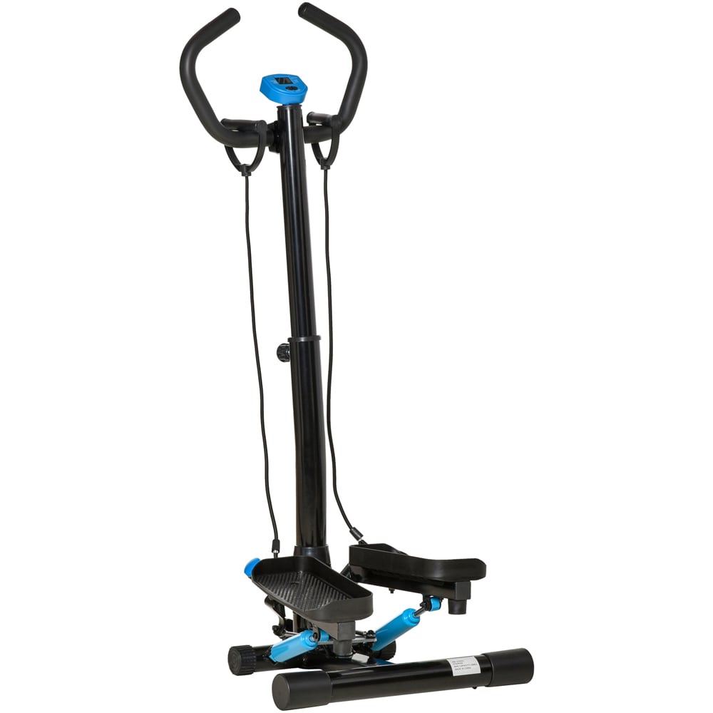 HOMCOM Black and Blue Adjustable Twist Stepper Fitness Machine with LCD Screen Image 1