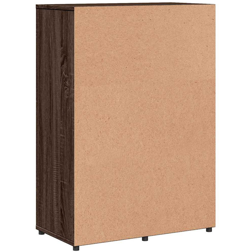 vidaXL Single Door 4 Drawer Brown Oak Sideboard Set of 2 Image 8