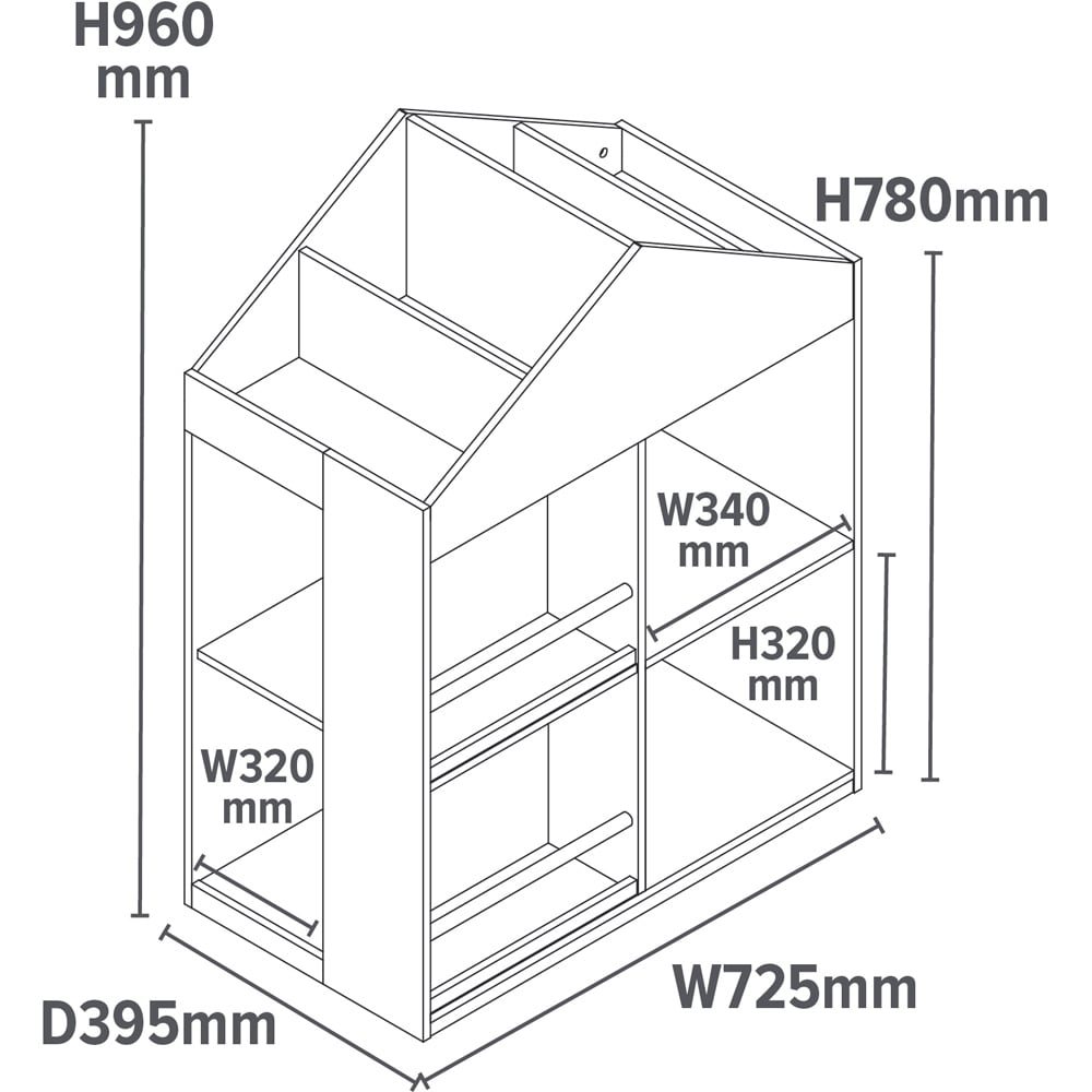 Liberty House Toys 10 Shelf Kids Blackboard Bookcase Image 9