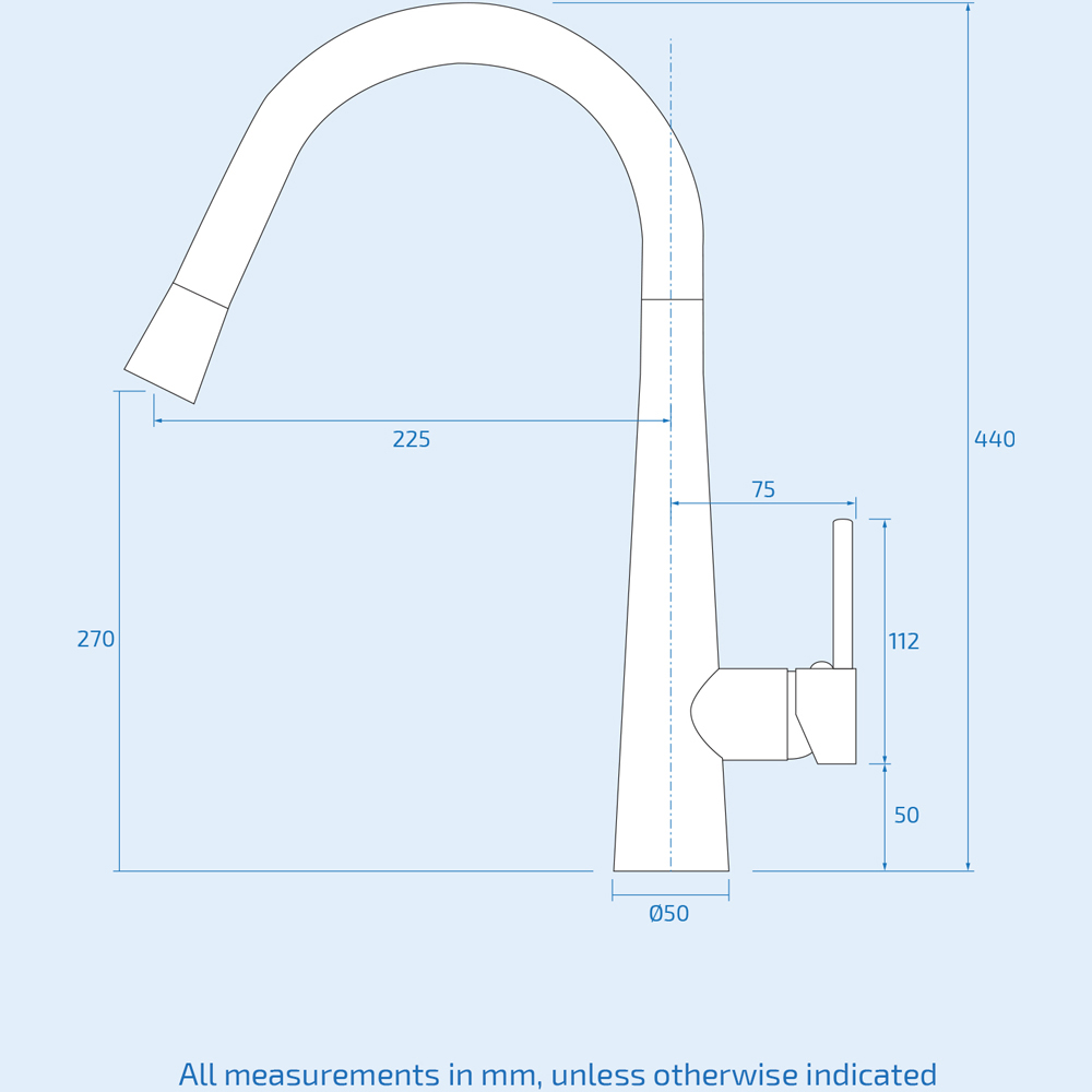Nes Home Corry Chrome Single Lever Modern Swivel Spout Mono Kitchen Mixer Tap Image 4