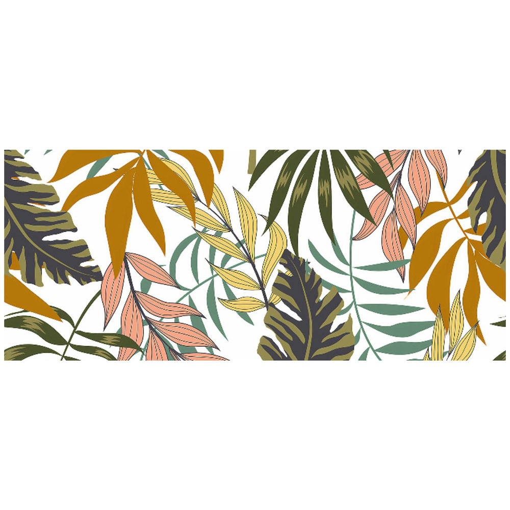 Warren Reed Designer Tropical Leaves Glass Bathroom Splashback 25 x 60cm Image 2