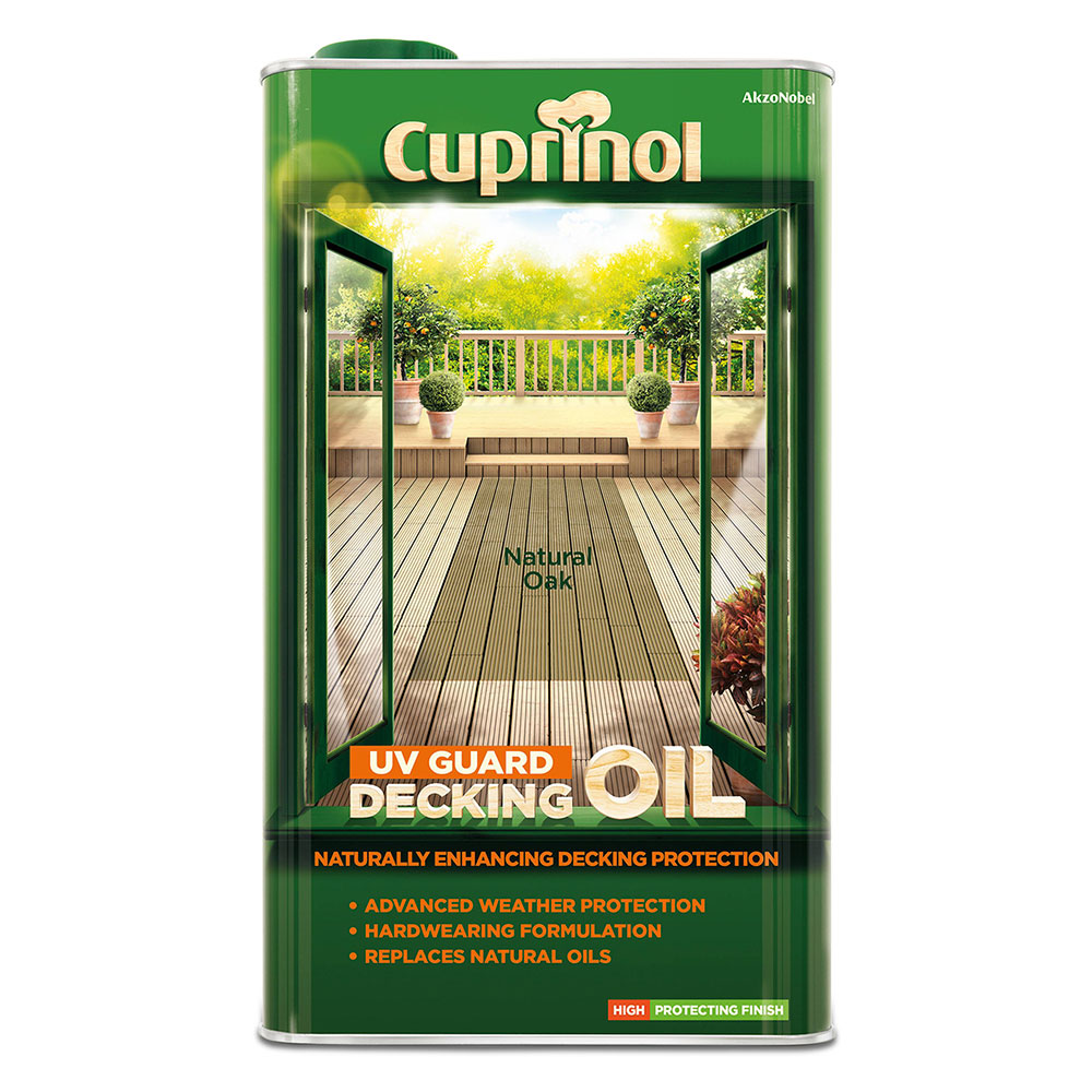 Cuprinol Natural Oak UV Guard Decking Oil 5L Image 2