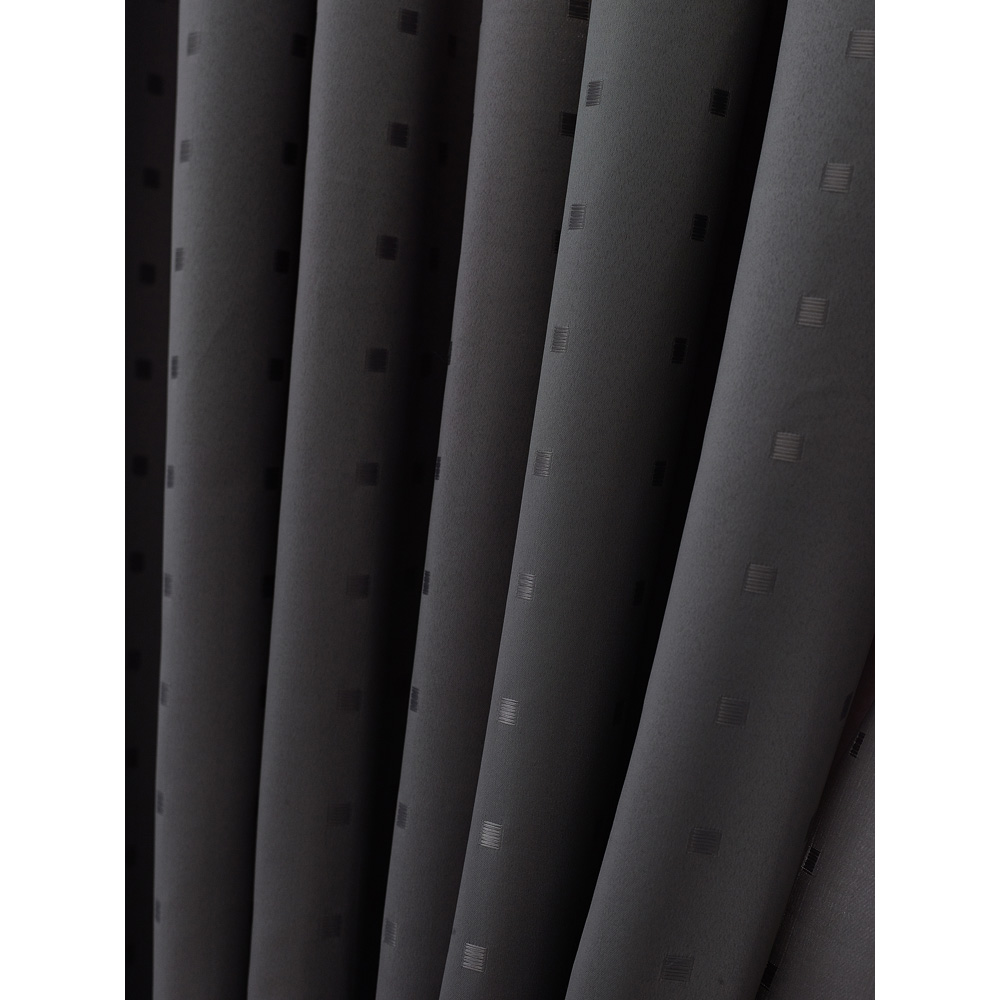 Alan Symonds Madison Charcoal Ring Top Curtain 168 x 183cm Image 5