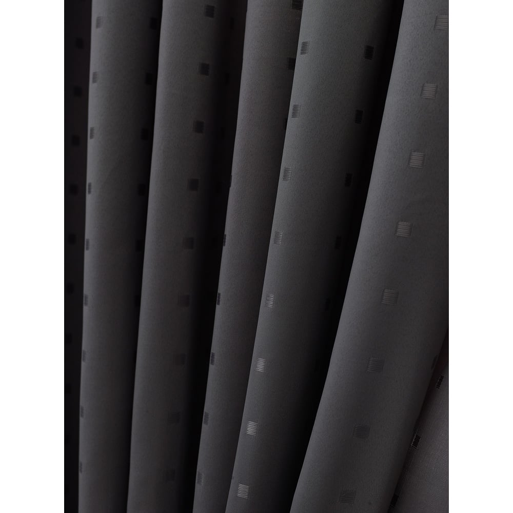 Alan Symonds Madison Charcoal Ring Top Curtain 229 x 229cm Image 5
