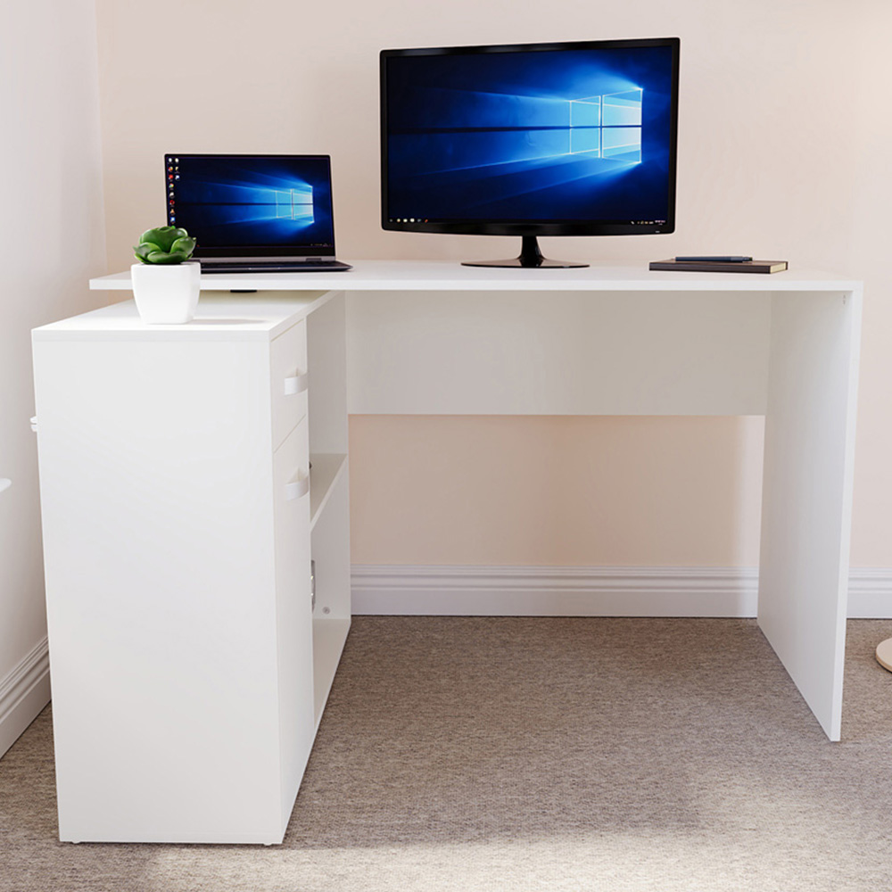 Vida Designs Longton Adjustable Desk White Image 1