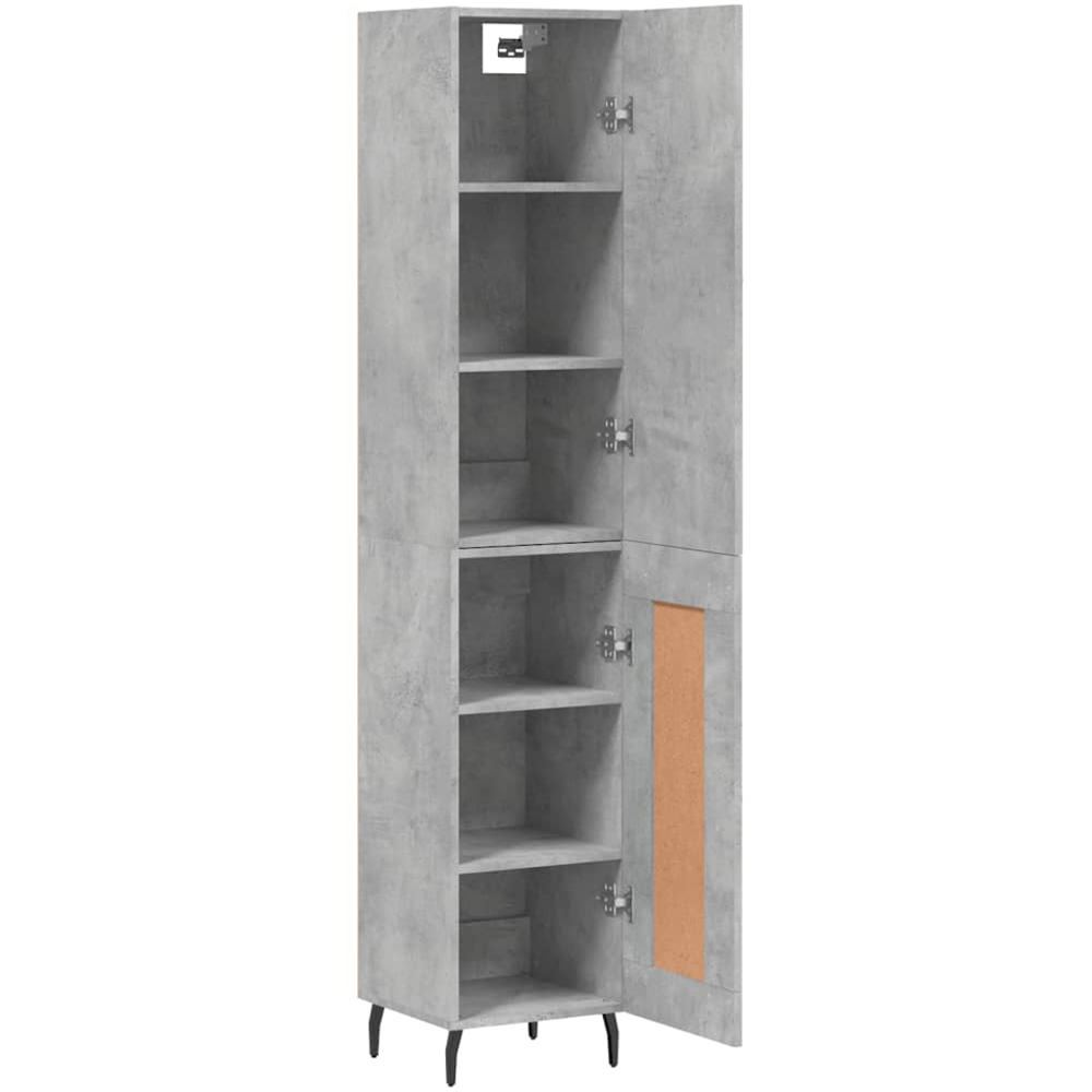 vidaXL 2 Door Concrete Grey Highboard Image 4