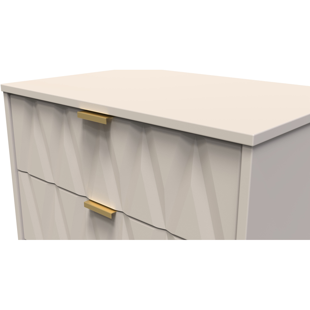 Crowndale Diamond 3 Drawer Kashmir Matt Midi Chest of Drawers Ready Assembled Image 4
