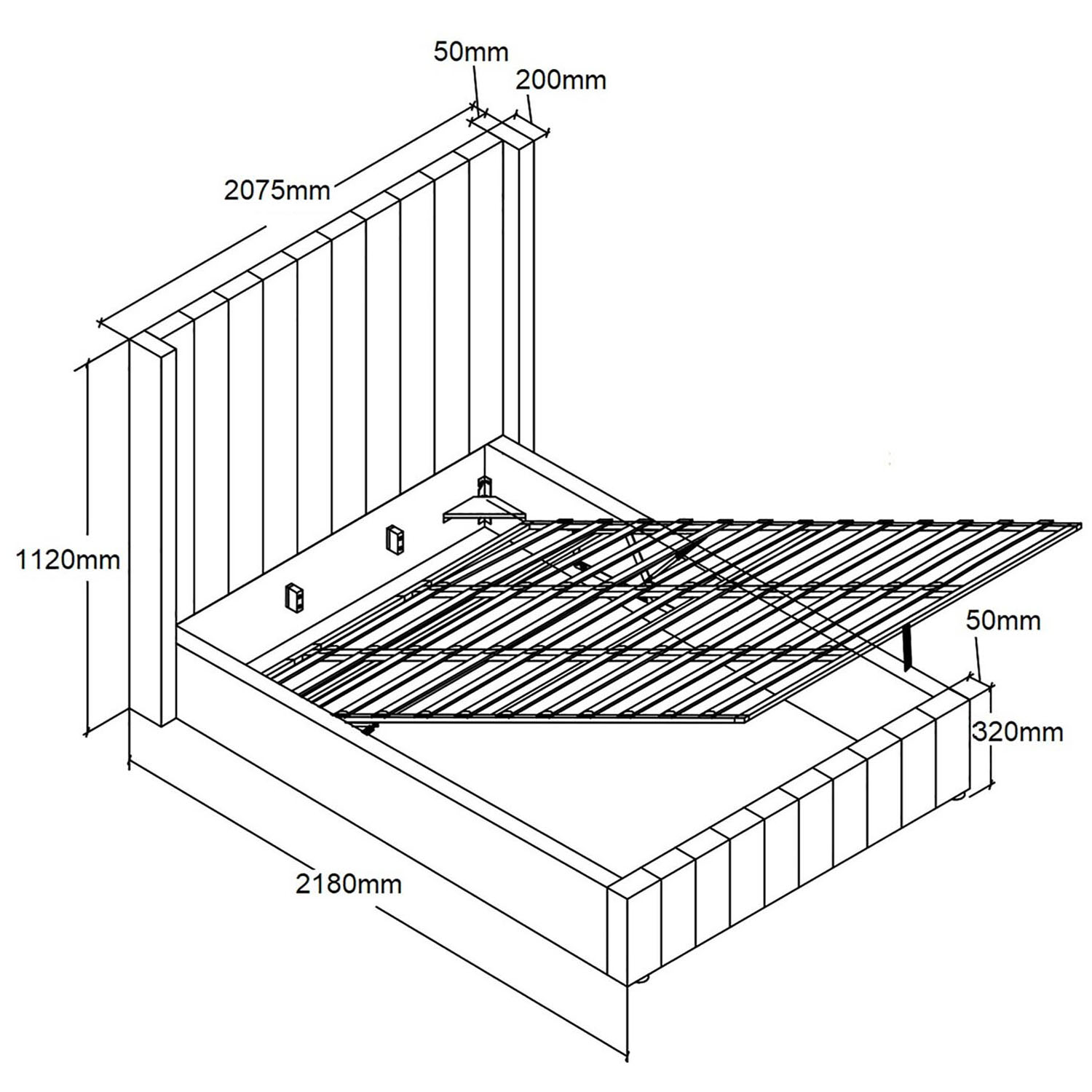 Maya Super King Grey Velvet Ottoman Storage Bed Frame Image 5