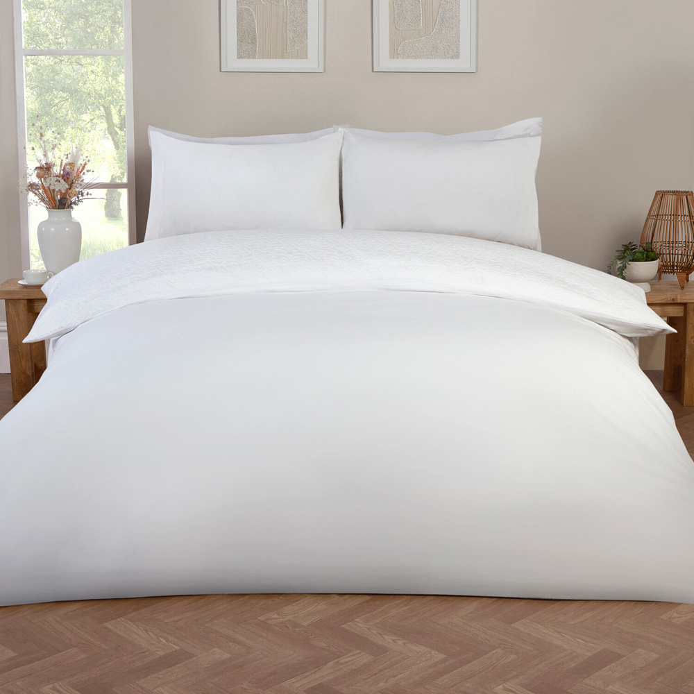Romilly Matalesse Duvet Set White Double Image 2